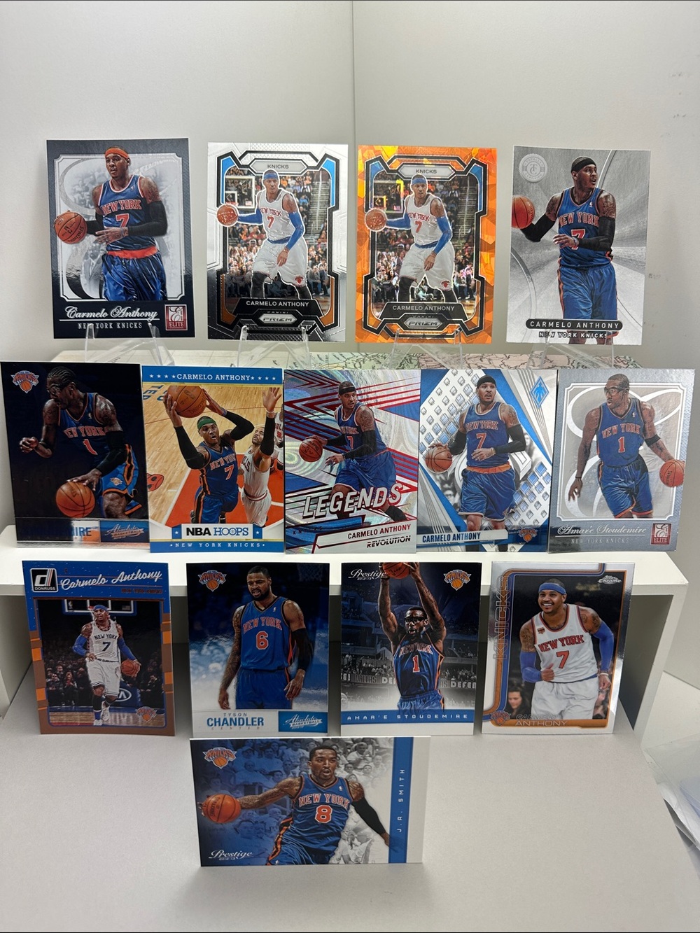 Carmelo Anthony w/ Amare Stoudemire/JR Smith/Tyson Chandler Knicks lot of 14